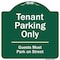 Signmission Tenant Parking Guests Park On Street Heavy-Gauge Aluminum Sign, 18" x 18", GW-1818-9882 A-DES-GW-1818-9882 - alternate 1